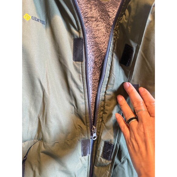 Gemyse Kids Waterproof Insulated Winter Jacket Size 10/12 Olive Green With Hood - Picture 6 of 8